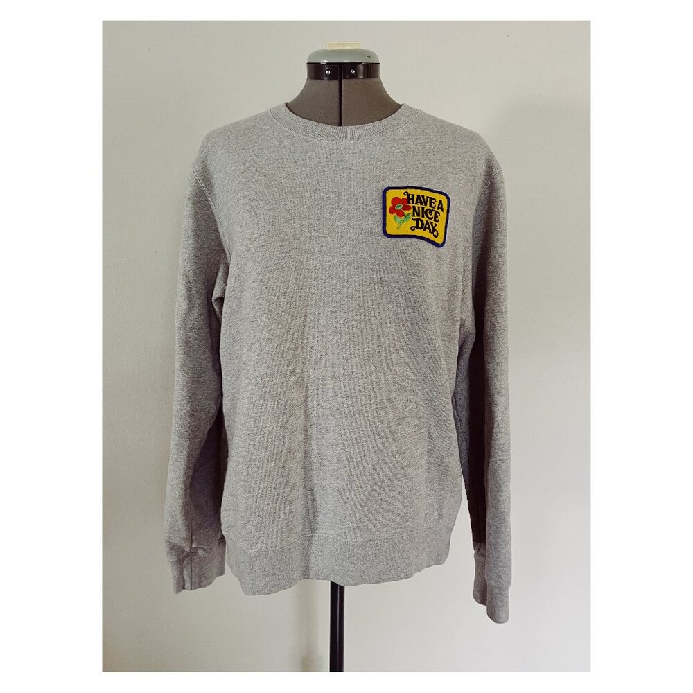 Sandro Paris Sz S Mens Have A Nice Day Patch Sweatshirt